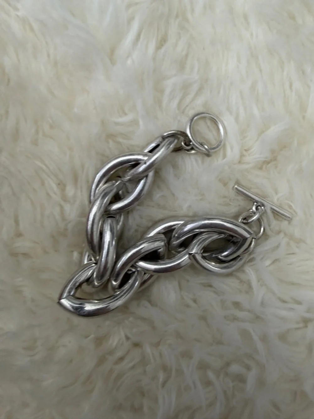 Jenny Bird Chunky Silver Toggle Chain Bracelet